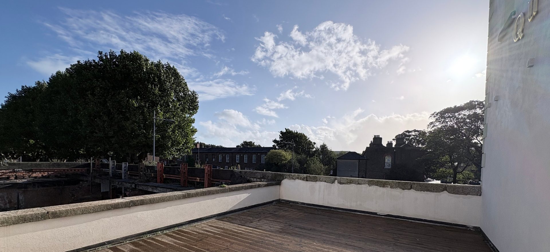The Gold Room balcony, looking out over Drumcondra